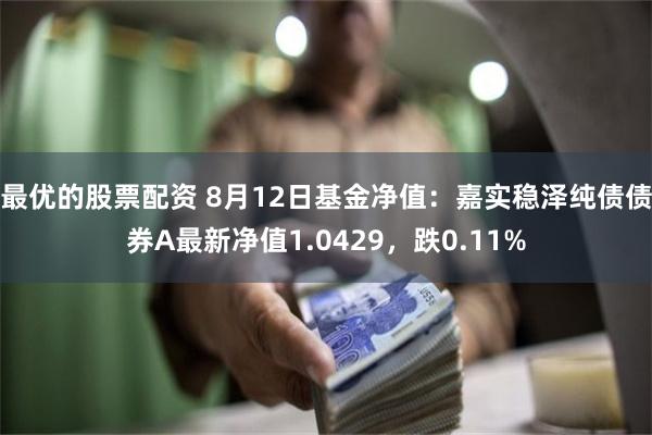 最优的股票配资 8月12日基金净值：嘉实稳泽纯债债券A最新净值1.0429，跌0.11%