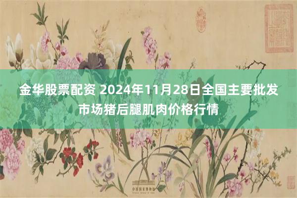 金华股票配资 2024年11月28日全国主要批发市场猪后腿肌肉价格行情